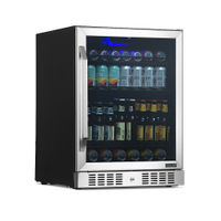 NewAir - 177-Can Built-In Beverage Cooler with Precision Digital Thermostat, Adjustable Shelves, an