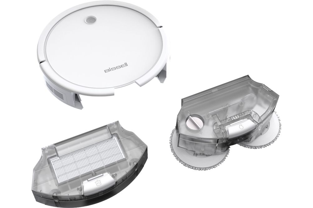 BISSELL - SpinWave Wet and Dry Robotic Vacuum - Pearl White