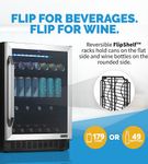 NewAir - 49-Bottle or 179-Can Wine and Beverage Cooler - Stainless Steel