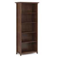 Simpli Home - Amherst 5 Shelf Bookcase - Russet Brown