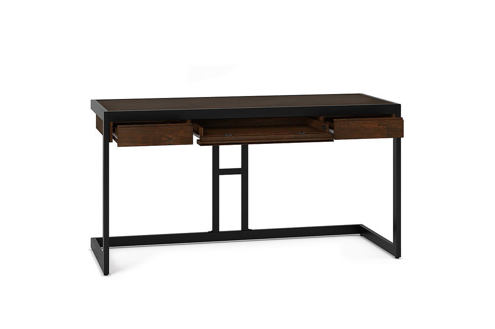 Simpli Home - Erina SOLID ACACIA WOOD Modern Industrial 60 inch Wide Writing Office Desk in - Farmh