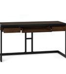 Simpli Home - Erina SOLID ACACIA WOOD Modern Industrial 60 inch Wide Writing Office Desk in - Farmh