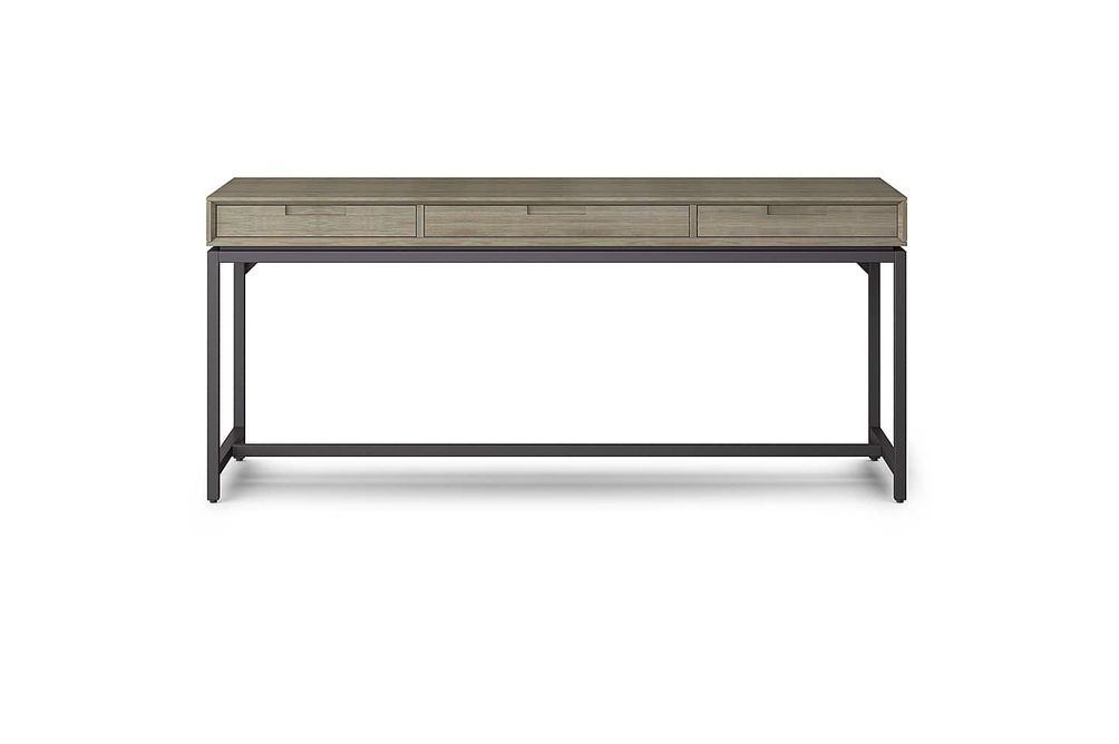 Simpli Home - Banting Mid Century Wide Desk - Distressed Grey