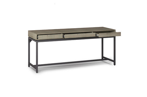 Simpli Home - Banting Mid Century Wide Desk - Distressed Grey