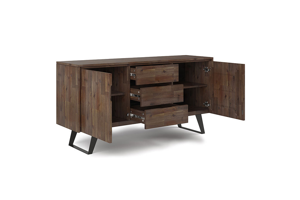 Simpli Home - Lowry Sideboard Buffet - Rustic Natural Aged Brown