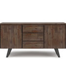 Simpli Home - Lowry Sideboard Buffet - Rustic Natural Aged Brown