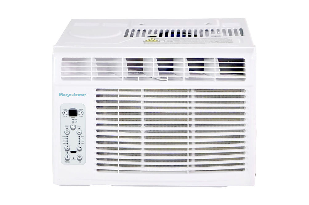 Keystone - 450 Sq. Ft. 10,000 BTU Window-Mounted Air Conditioner with Remote Control - White