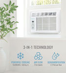 Keystone - 450 Sq. Ft. 10,000 BTU Window-Mounted Air Conditioner with Remote Control - White