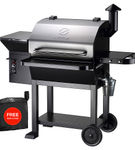 Z GRILLS - Wood Pellet Grill and Smoker 1060 sq. in. - Stainless Steel