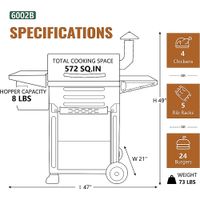 Z GRILLS - 600D Wood Pellet Grill and Smoker with Cabinet Storage - Bronze