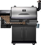 Z GRILLS - 700E Wood Pellet Grill and Smoker with Cabinet Storage - Stainless Steel