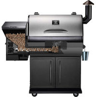 Z GRILLS - 700E Wood Pellet Grill and Smoker with Cabinet Storage - Stainless Steel