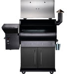 Z GRILLS - 700E Wood Pellet Grill and Smoker with Cabinet Storage - Stainless Steel