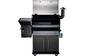 Z GRILLS - 700E Wood Pellet Grill and Smoker with Cabinet Storage - Stainless Steel