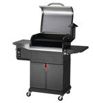 Z GRILLS - 600E Wood Pellet Grill and Smoker with Cabinet Storage - Stainless Steel