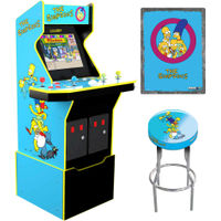 Arcade1Up - The Simpsons 30th Edition Arcade with matching stool