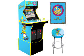 Arcade1Up - The Simpsons 30th Edition Arcade with matching stool