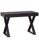 CorLiving WFP-300-D Folio Rich Brown Cross Leg Farmhouse Desk - Dark Brown