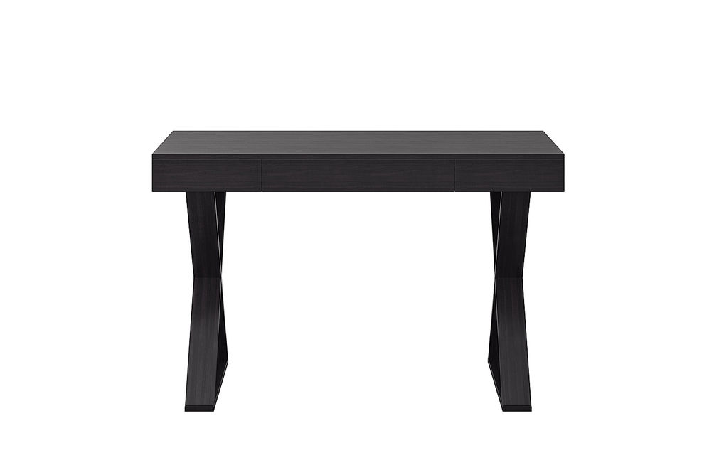 CorLiving WFP-300-D Folio Rich Brown Cross Leg Farmhouse Desk - Dark Brown