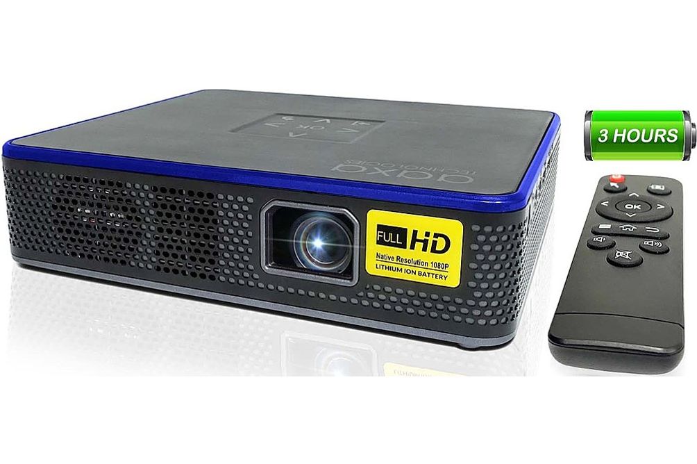 AAXA - M7 Mini DLP Projector, 4K Support, 3Hour Battery, Very Bright 1200 Lumens, 30,000 Hour LED,