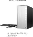 HP - Pavilion Desktop - Intel Core i3 - 8GB Memory - 256GB SSD - Natural Silver