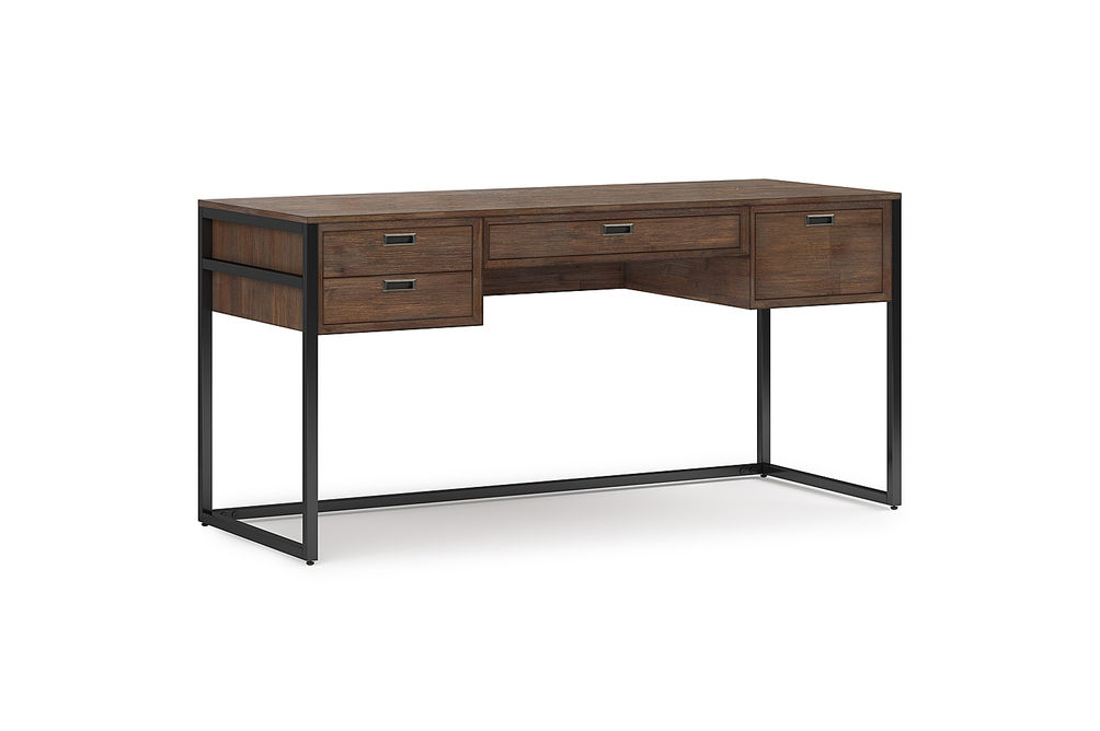 Simpli Home - Richmond solid acacia wood Modern Industrial 60 inch Wide Desk - Rustic Natural Aged