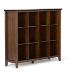 Simpli Home - Artisan solid wood 48 in x 57 in 12 Cube Storage - Russet Brown