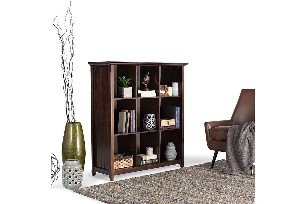 Simpli Home - Acadian 9 Cube Bookcase and Storage Unit - Brunette Brown