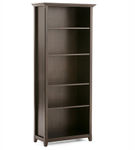 Simpli Home - Amherst 5 Shelf Bookcase - Hickory Brown