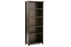 Simpli Home - Amherst 5 Shelf Bookcase - Hickory Brown