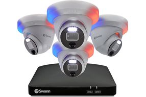 Swann - Enforcer 1080p, 8-Channel, 4-Dome Camera, Indoor/Outdoor Wired 1080p 1TB DVR Home Security