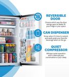 Newair 3.3 Cu. Ft. Compact Mini Refrigerator with Freezer, Can Dispenser, Crisper Drawer and Energy