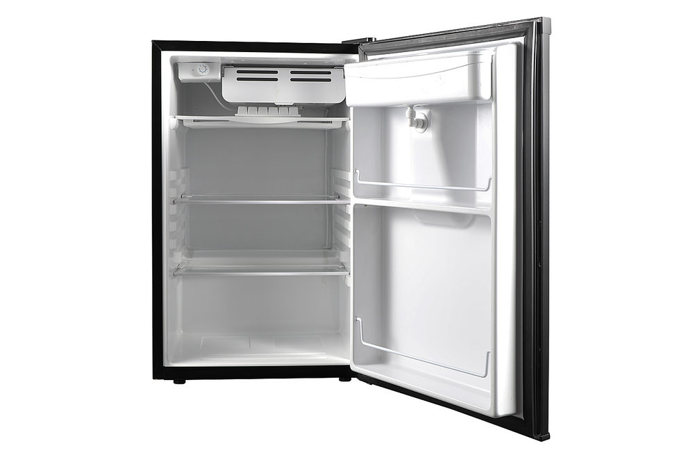 Frigidaire - Retro Compact Mini Fridge, Chrome Handles, 4.5 Cu Ft, Built-in Water Dispenser - Black