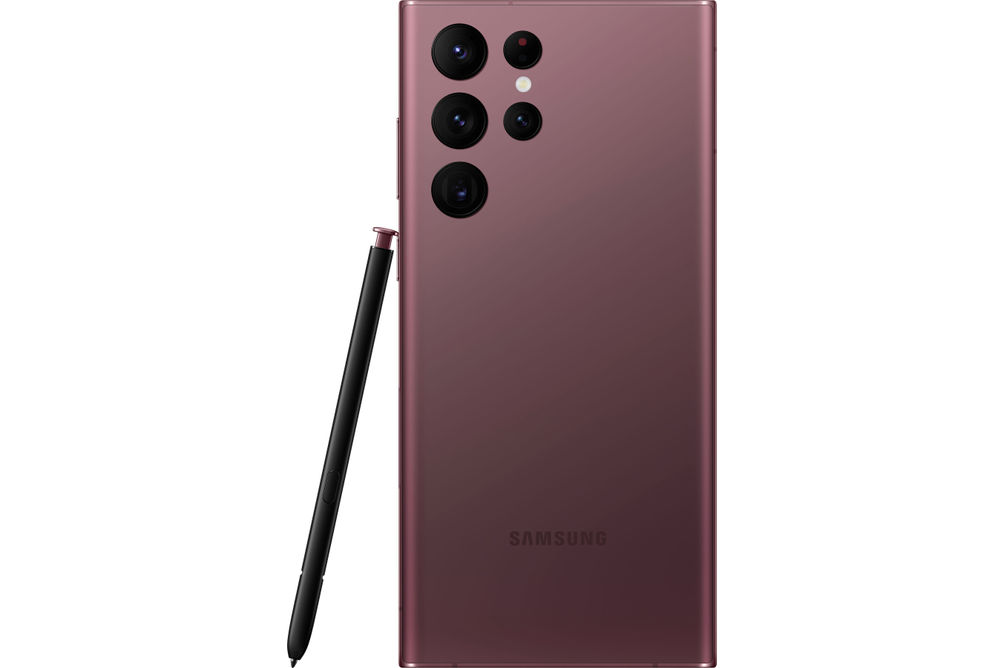 Samsung - Galaxy S22 Ultra 128GB (Unlocked) - Burgundy