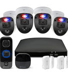 Swann - Enforcer 4-Channel, 4-Camera Indoor/Outdoor 1080p DVR 1TB HDD with Video Doorbell & Alarm N