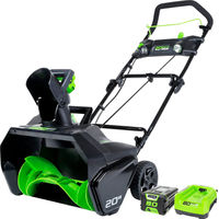 Greenworks - 80 Volt 20-Inch Single Stage Cordless Brushless Snow Blower (1 x 2Ah Battery 1 x Charg