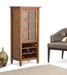 Simpli Home - Warm Shaker High Storage Wine Rack - Light Golden Brown