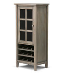 Simpli Home - Warm Shaker High Storage Wine Rack - Distressed Grey