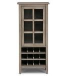 Simpli Home - Warm Shaker High Storage Wine Rack - Distressed Grey