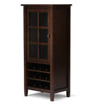 Simpli Home - Warm Shaker High Storage Wine Rack - Tobacco Brown