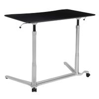 Flash Furniture - Merritt Rectangle Contemporary Laminate Sit and Stand Desk - Black