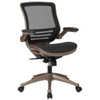 Flash Furniture - Warfield Modern Mesh Executive Swivel Office Chair - Black Mesh/Gold Frame