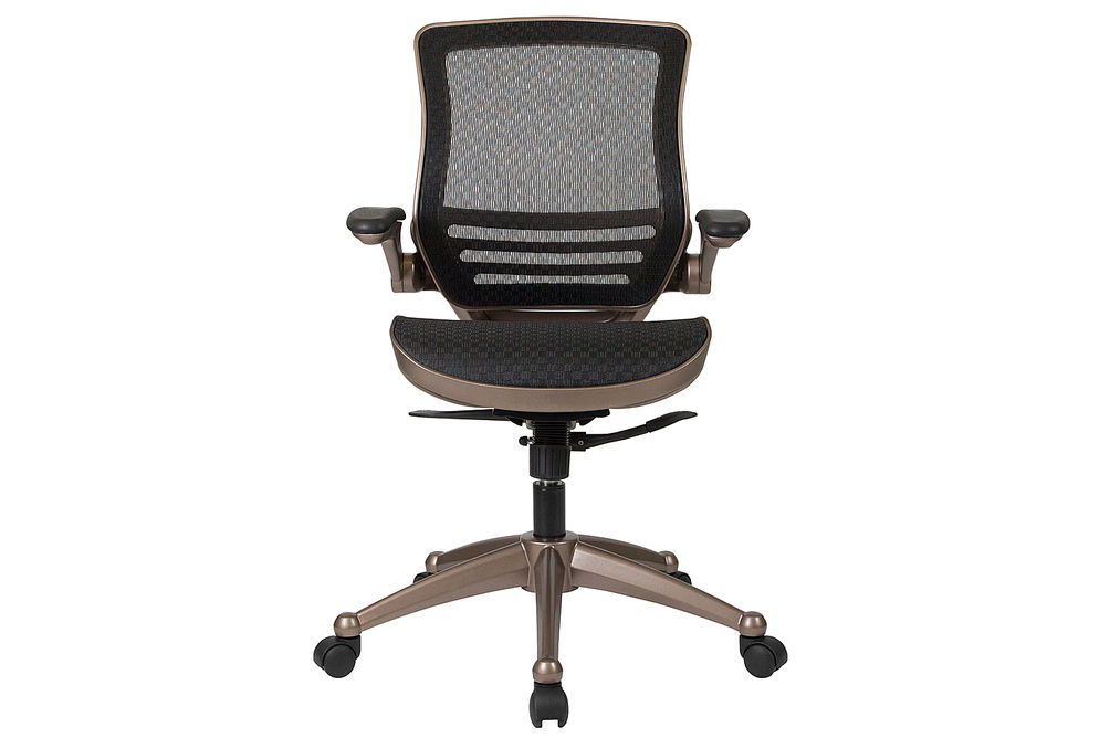 Flash Furniture - Warfield Modern Mesh Executive Swivel Office Chair - Black Mesh/Gold Frame