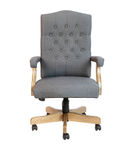 Flash Furniture - Derrick Traditional Fabric Swivel Office Chair - Gray Fabric/Driftwood