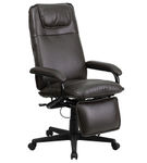 Flash Furniture - Robert Contemporary Leather/Faux Leather Swivel Office Chair - Brown
