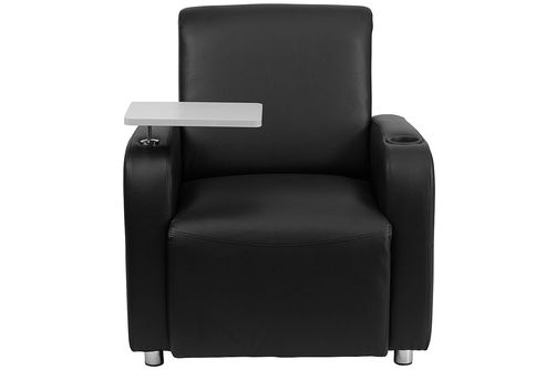 Flash Furniture - George Rectangle Contemporary Leather/Faux Leather Tablet Arm Chair - Upholstered