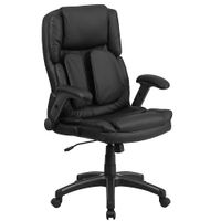 Flash Furniture - Hansel Contemporary Leather Executive Swivel Ergonomic High Back Office Chair - B