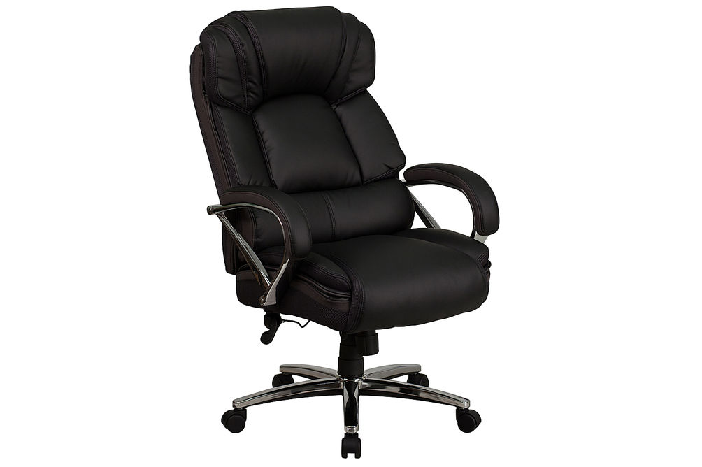 Flash Furniture - Hercules Big & Tall 500 lb. Rated LeatherSoft Ergonomic Office Chair w/ Chrome Ba