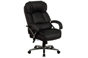 Flash Furniture - Hercules Big & Tall 500 lb. Rated LeatherSoft Ergonomic Office Chair w/ Chrome Ba