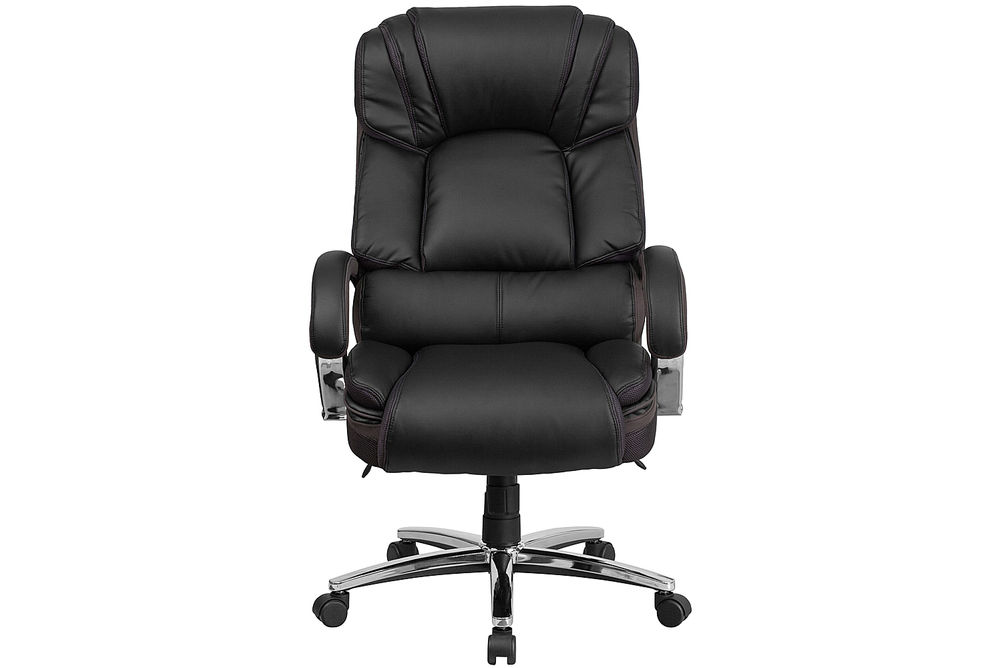Flash Furniture - Hercules Big & Tall 500 lb. Rated LeatherSoft Ergonomic Office Chair w/ Chrome Ba